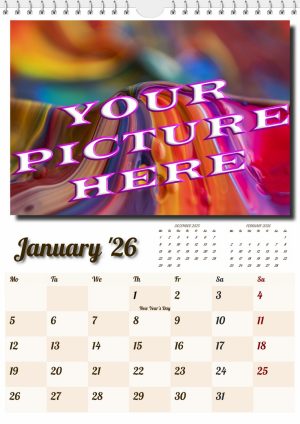 Personalised Wall Calendar - DESIGN 3b